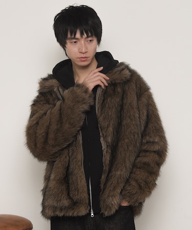 フェイクファーZIPブルゾン