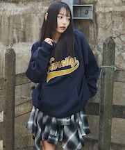 裏起毛グラフィックビッグプルパーカー