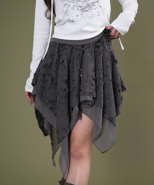 ダメージヘムスカート