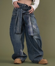 フェイクスリーブバレルデニム