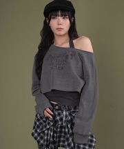 エイジドオフショルダースウェット