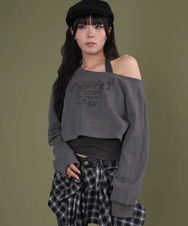 エイジドオフショルダースウェット