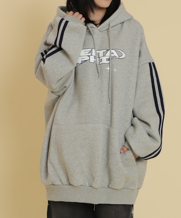 2ラインロゴビッグパーカー