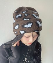 ハートレオパードニットワッチ