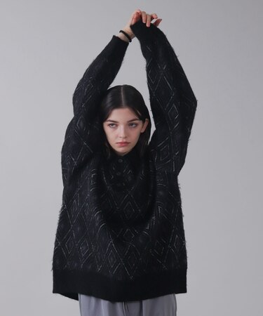 アーガイルニットポロ