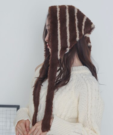 ボーダーニットバブーシュカ