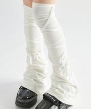 レースアップニーハイレッグカバー