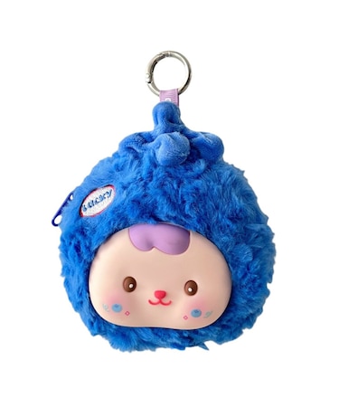 ぷっくりフルーツフェイスぬいぐるみキーホルダー