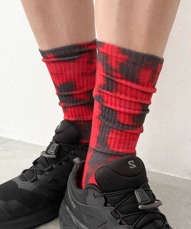 タイダイプリントソックス