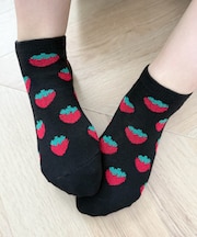 フルーツラメ総柄ショートソックス