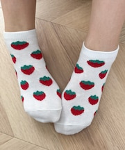 フルーツラメ総柄ショートソックス