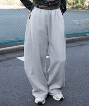 裏起毛カーブデザインスウェットパンツ