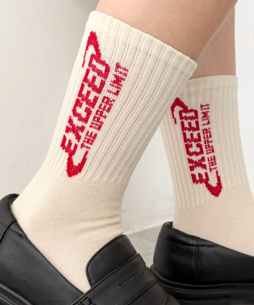 EXCEEDロゴリブソックス