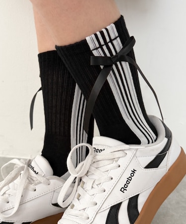 サイドラインリボンソックス