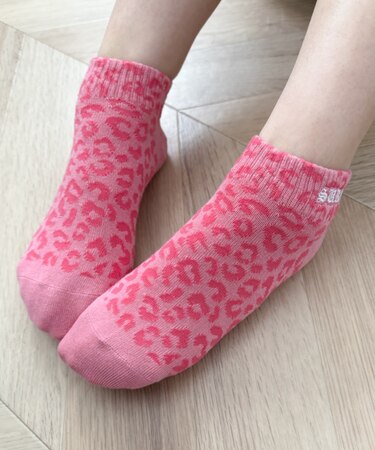 レオパード刺繍ロゴショートソックス