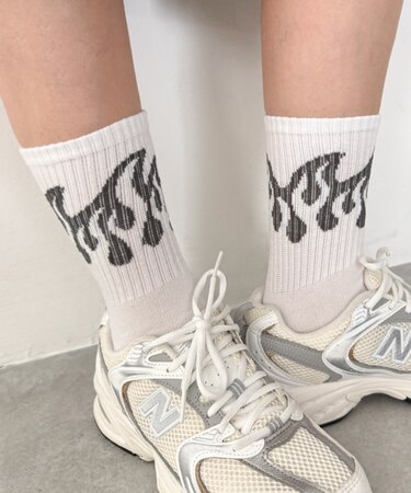 ファイヤー柄ソックス