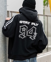 ラインフリースパーカー