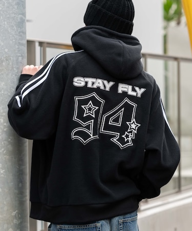 ラインフリースパーカー