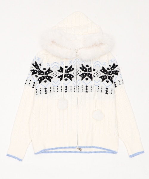 ⭐大きいサイズ美品⭐BURBERRY GOLF ニット パーカー ラクーンファー ⭐大きいサイズ美品⭐BURBERRY GOLF ニット パーカー ラクーンファー