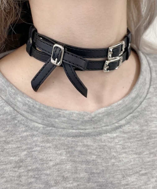 L2連リボンベルトチョーカー