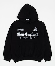 グラフィックバルーンクロップドプルパーカー