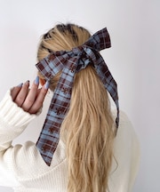 Lロングリボン付きシュシュ