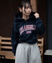 グラフィックショートプルパーカー