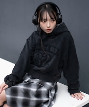 グラフィックショートプルパーカー