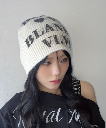 ロゴスプレープリントビーニー