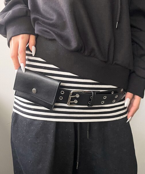 Lミニポーチダブルハトメベルト