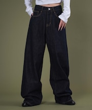 バックフラップポケットルーズデニム