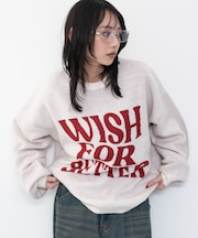 グラフィックニットプルオーバー