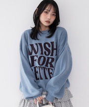 グラフィックニットプルオーバー