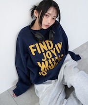 グラフィックニットプルオーバー