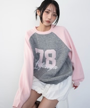 グラフィックニットプルオーバー