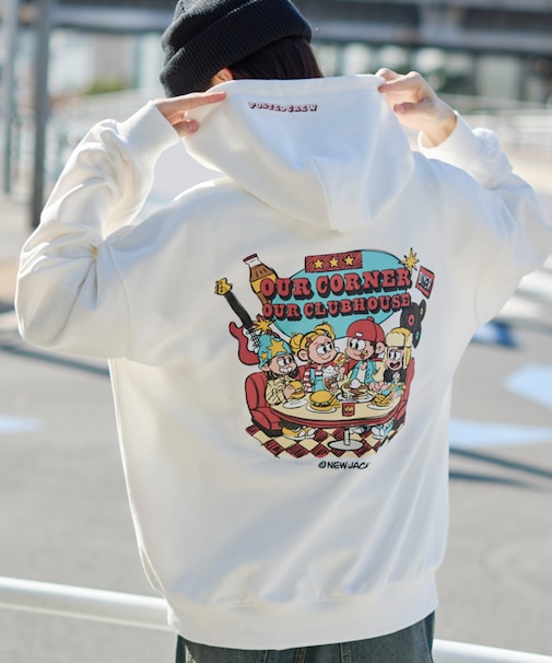 別注NEWJACKグラフィックプルパーカー