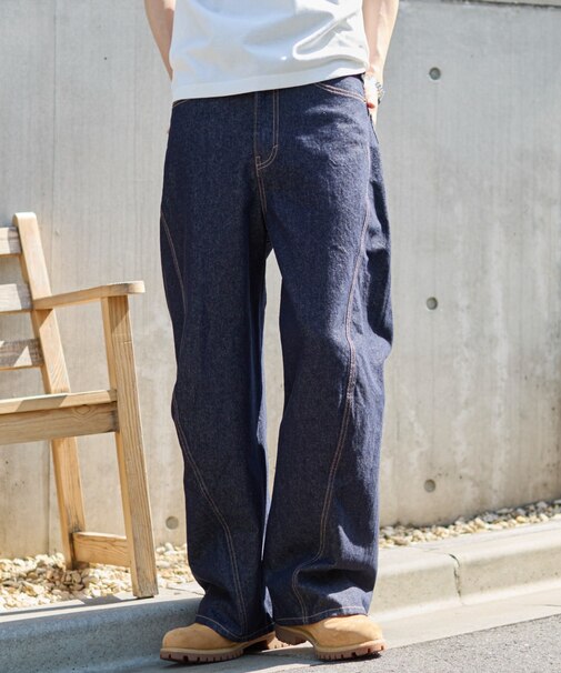 カバーフィットバルーンデニムパンツ