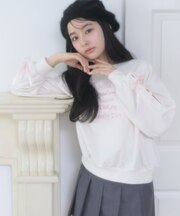 レースアップリボンスウェット