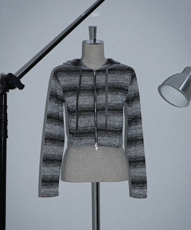 ボーダーグラデーションパーカー