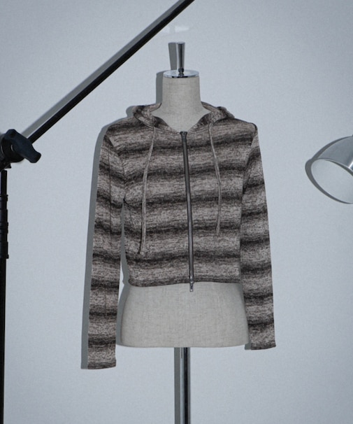 ボーダーグラデーションパーカー