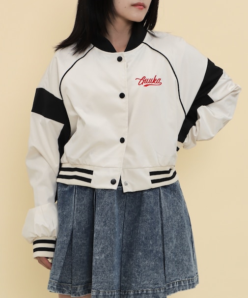 ワンポイントバイカラースタジャン