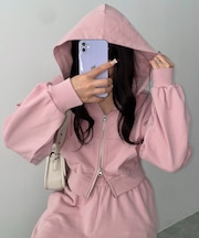 ショートZIPパーカー