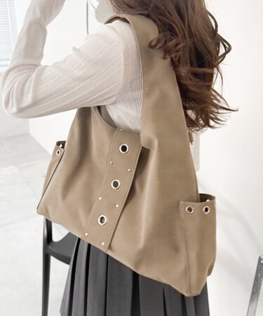 ハトメデザインワンハンドルトート