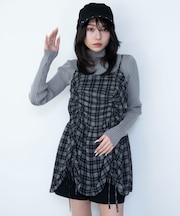 ドロストデザインキャミワンピース