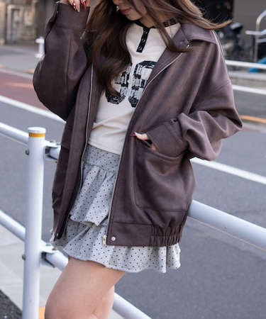 スウェードポンチジャケット