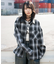 オンブレチェックシャツジャケット