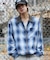 オンブレチェックシャツジャケット