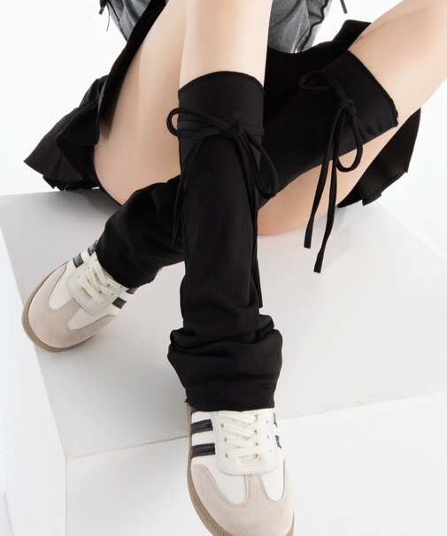 レースアップデザインレッグカバー