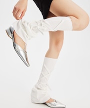 レースアップデザインレッグカバー