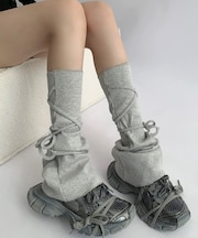 レースアップデザインレッグカバー